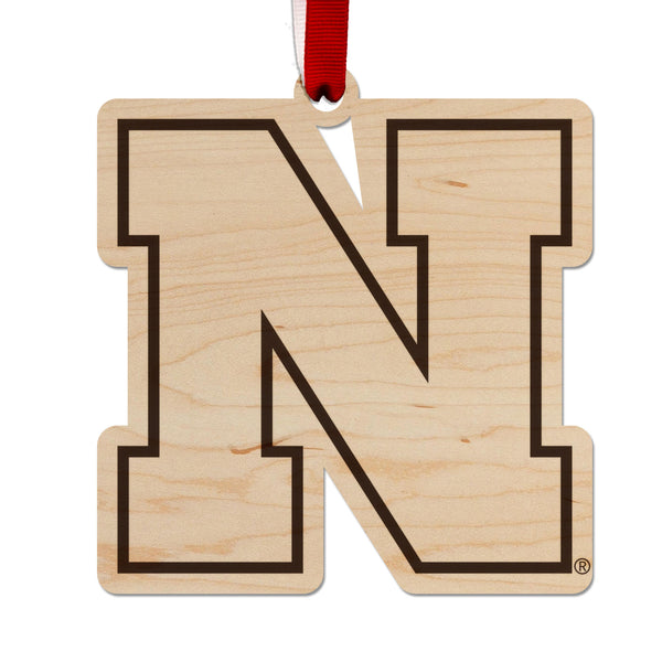 Nebraska-Lincoln Ornament Block N Logo