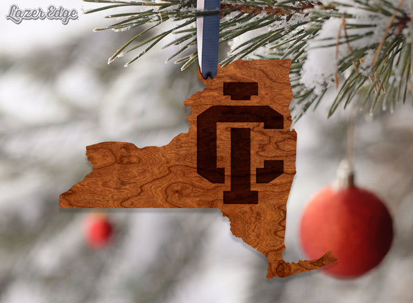 Ithaca College Ornament IC on State