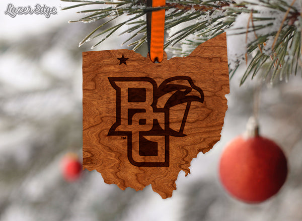 Bowling Green State University Ornament Falcon on State