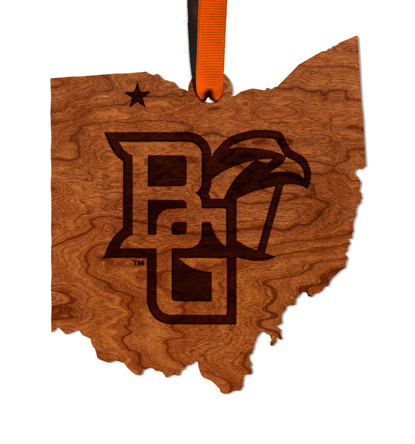 Bowling Green State University Ornament Falcon on State