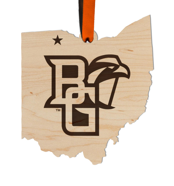 Bowling Green State University Ornament Falcon on State