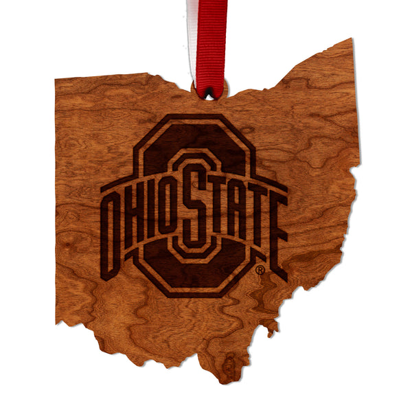 Ohio State Ornament Block O on State