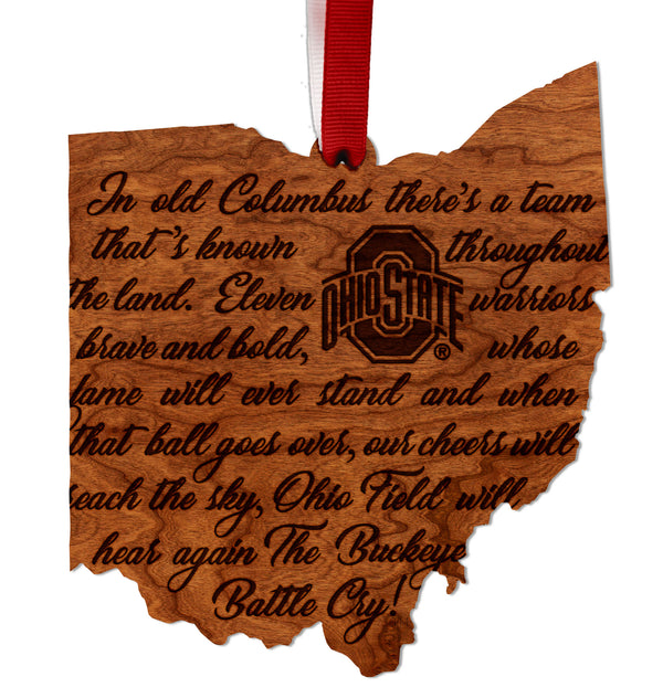 Ohio State Ornament Buckeye Battle Cry