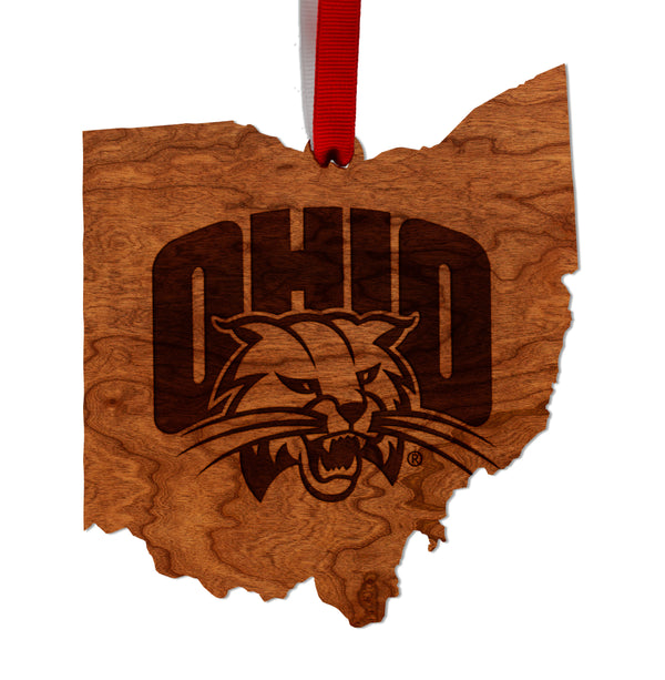 Ohio, University of Ornament Ohio Bobcat on State