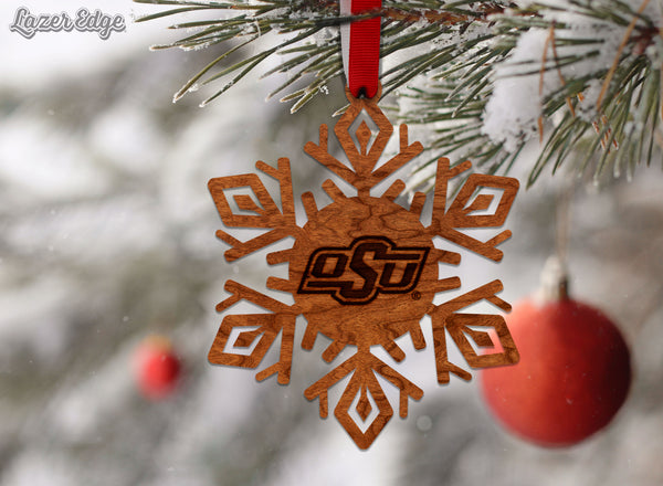 Oklahoma State University Ornament OSU Snowflake