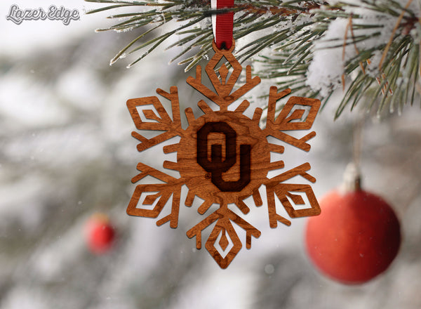 Oklahoma University Ornament OU Snowflake