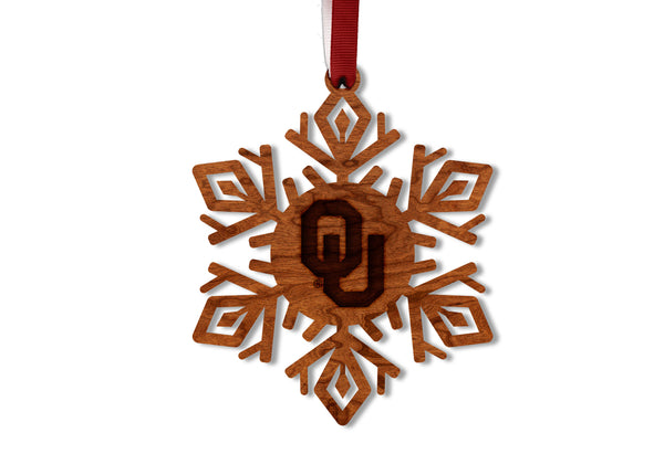 Oklahoma University Ornament OU Snowflake