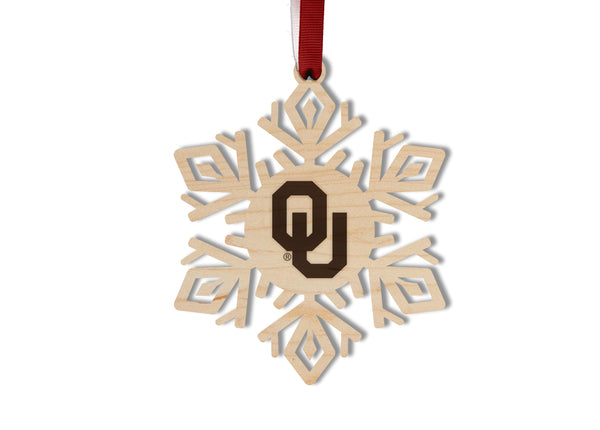 Oklahoma University Ornament OU Snowflake