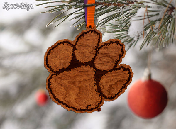 Clemson Ornament Tiger Paw