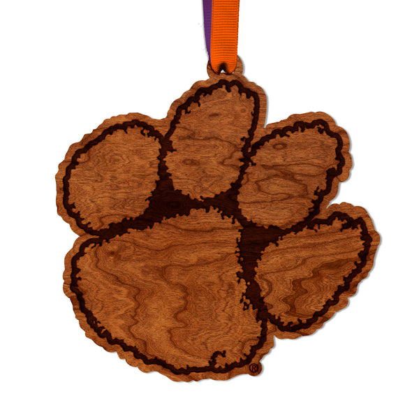 Clemson Ornament Tiger Paw