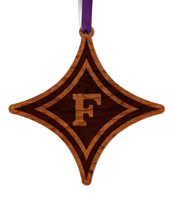 Furman University Ornament Diamond F