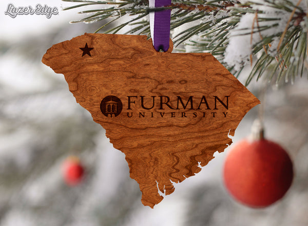 Furman University Ornament Academic Logo on SC