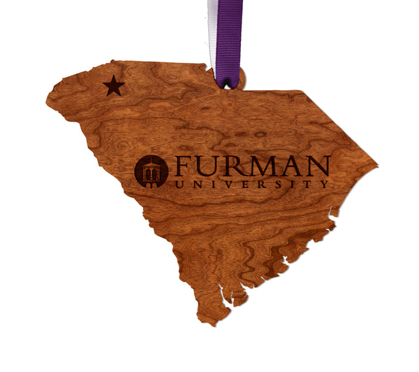 Furman University Ornament Academic Logo on SC