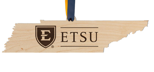 East Tennessee State University Ornament ETSU on State