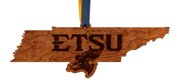 ETSU Ornament East State ETSU Buccaneer on Outline