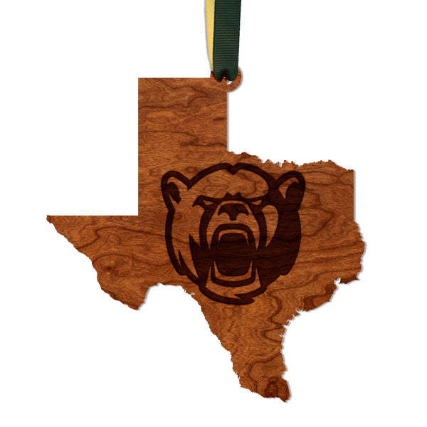 Baylor Ornament Bear on State