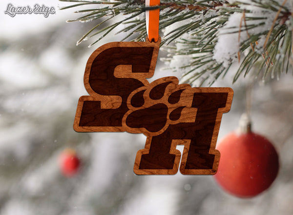 Sam Houston State Ornament SH with Paw