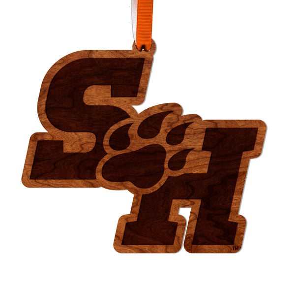 Sam Houston State Ornament SH with Paw