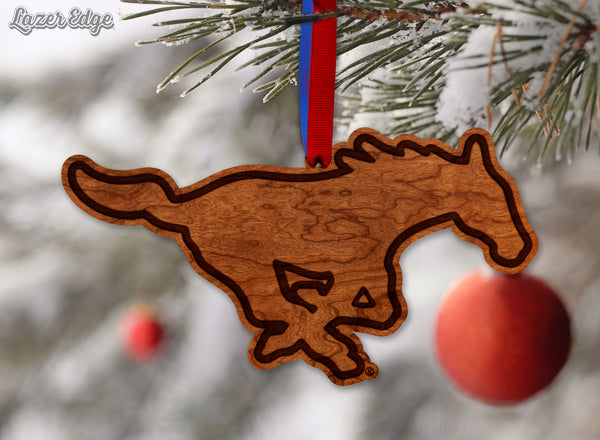 SMU (Southern Methodist University) Ornament Mustang