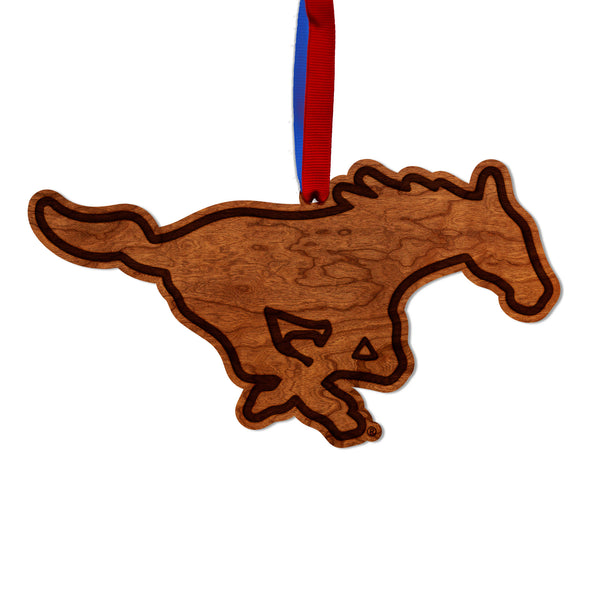 SMU (Southern Methodist University) Ornament Mustang