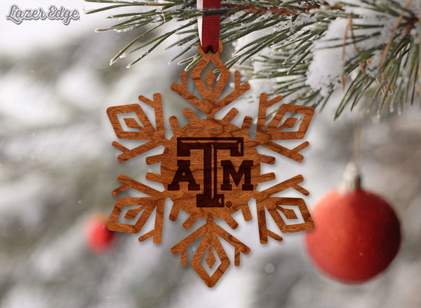 Texas A&M Ornament TAM Snowflake