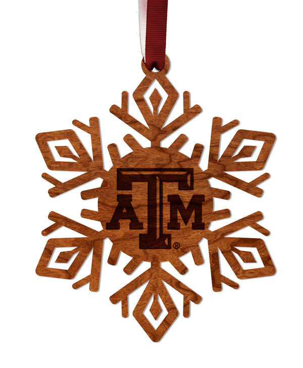 Texas A&M Ornament TAM Snowflake