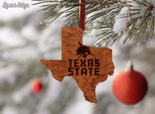 Texas State Ornament State Wildcat on Outline