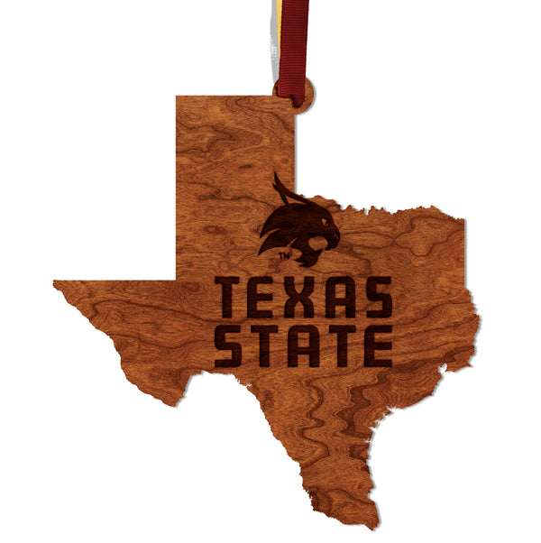 Texas State Ornament State Wildcat on Outline