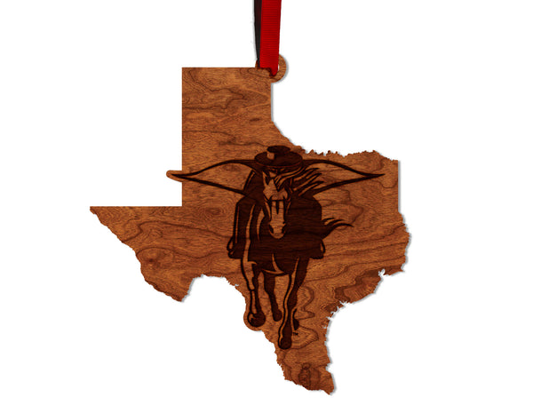 Texas Tech Ornament Red Raider on State