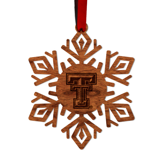 Texas Tech Ornament Red Raider Snowflake