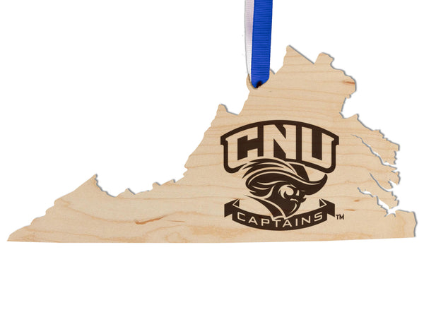 Christopher Newport University Ornament Christopher Newport CNU Captains on Outline