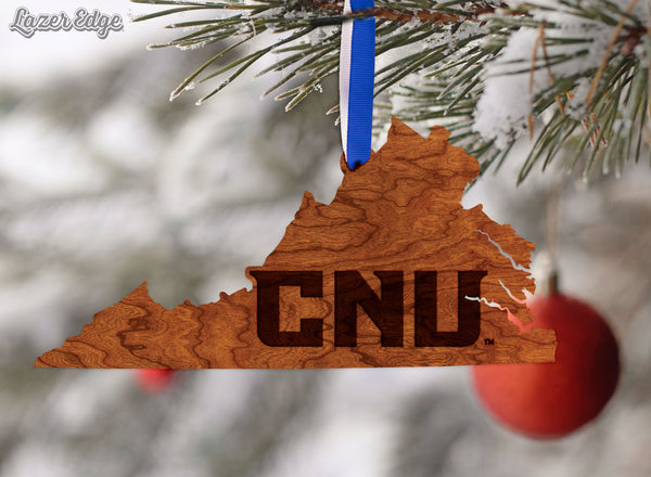 Christopher Newport University Ornament Christopher Newport CNU Letters on Outline