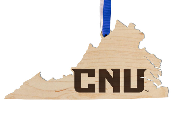 Christopher Newport University Ornament Christopher Newport CNU Letters on Outline