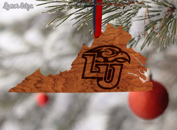 Liberty University Ornament Eagle LU on State