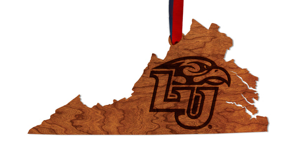 Liberty University Ornament Eagle LU on State