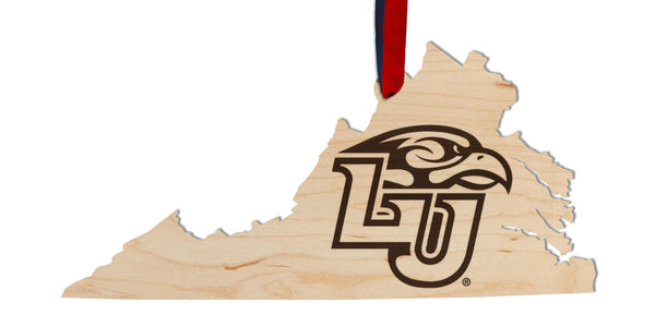 Liberty University Ornament Eagle LU on State