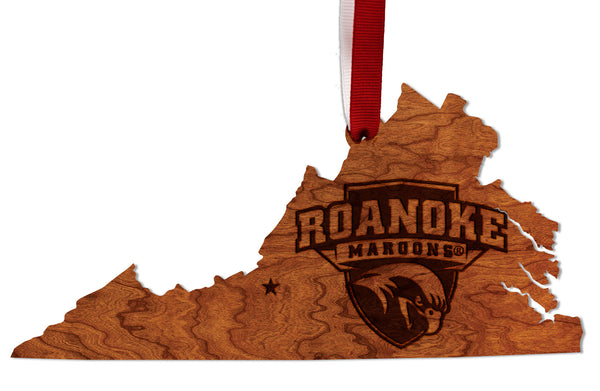 Roanoke College Ornament Roanoke College Athletic Logo on State