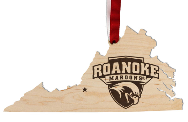 Roanoke College Ornament Roanoke College Athletic Logo on State