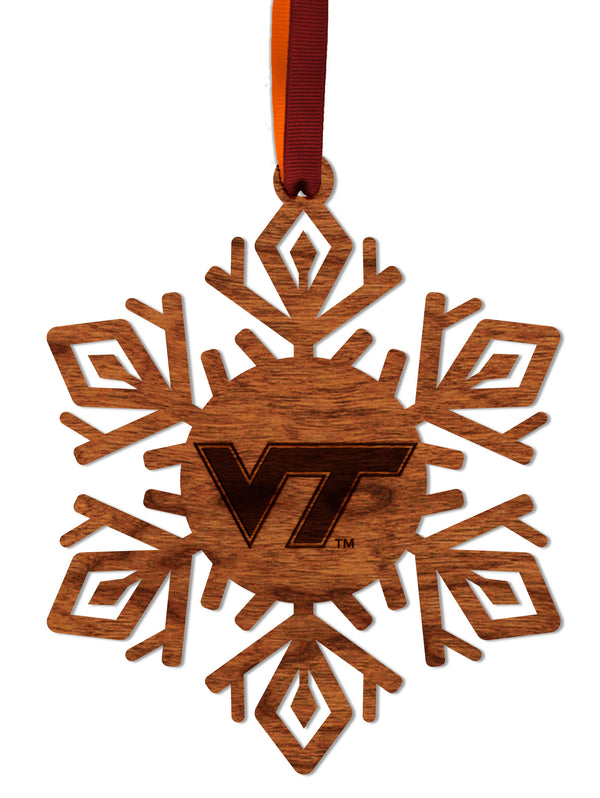 Virginia Tech Ornament VT Snowflake