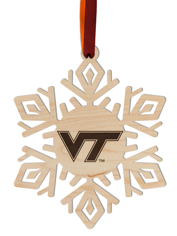 Virginia Tech Ornament VT Snowflake