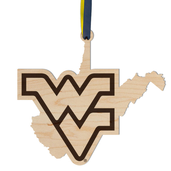 West Virginia Ornament Flying WV on State