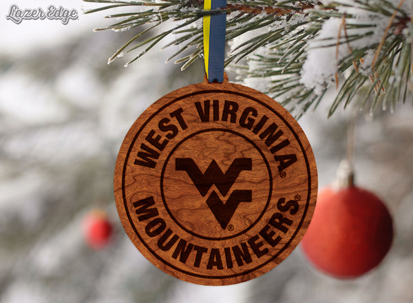 West Virginia Ornament Circular WV Mountain