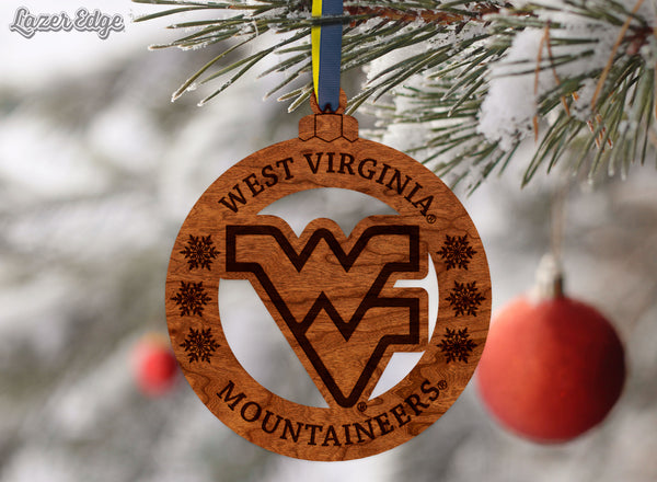 West Virginia Ornament West Virginia Moutaineers Circular WV