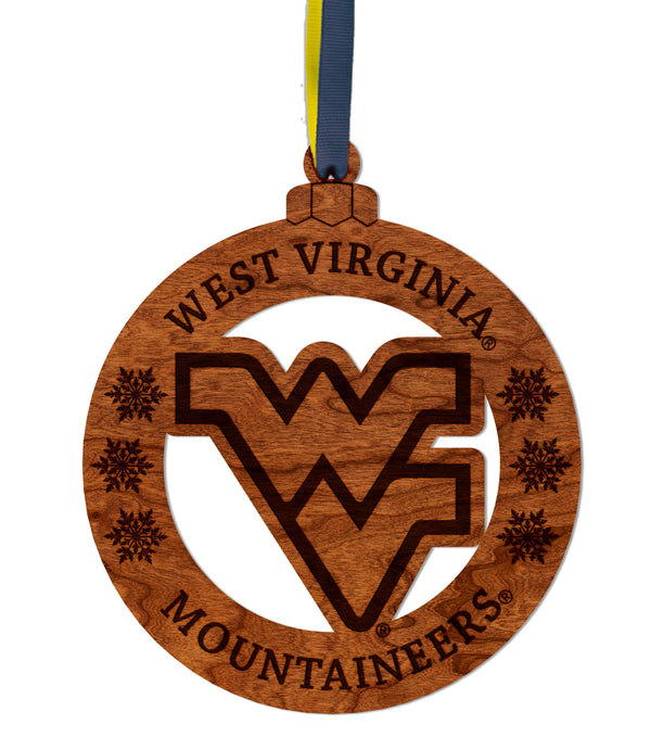 West Virginia Ornament West Virginia Moutaineers Circular WV