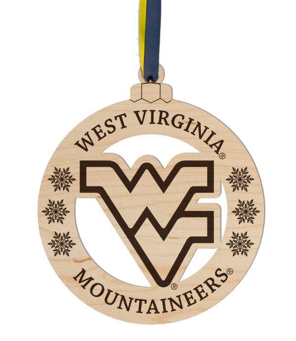 West Virginia Ornament West Virginia Moutaineers Circular WV