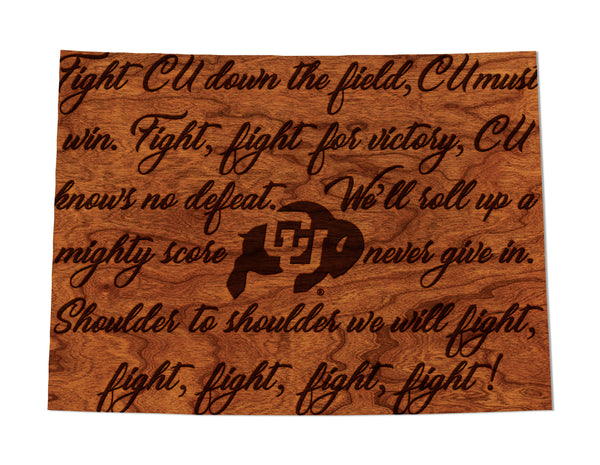 Colorado, University of Wall Hanging Fight Song