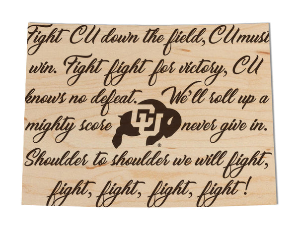 Colorado, University of Wall Hanging Fight Song