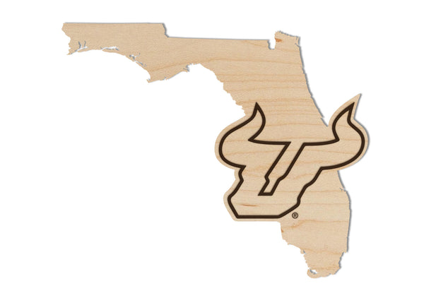 USF (South Florida) Wall Hanging Bull Head on State