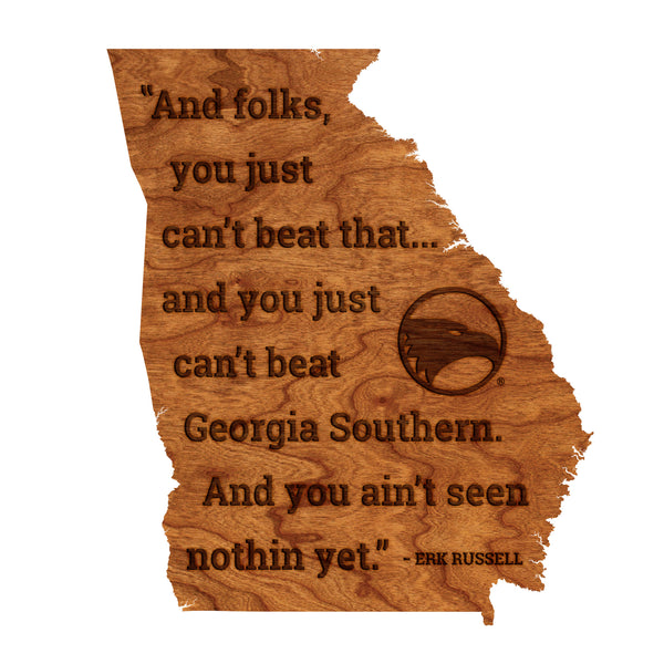 Georgia Southern University Wall Hanging Quote on State