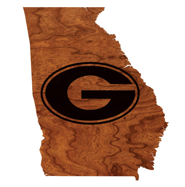 Georgia Wall Hanging University of Georgia Athletic Primary Mark on State